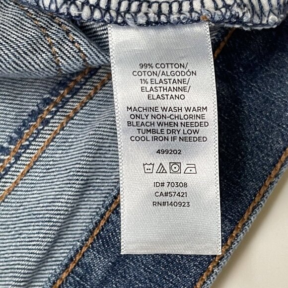 Loft Shorts‎ Womens 4 Blue Jeans Denim Button Fly Cut Off Cotton Stretch Medium - Picture 8 of 9